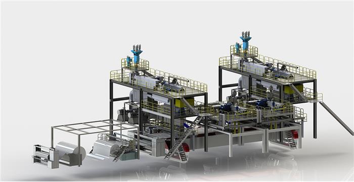 廈門SMMS紡熔非織造布生產線（四模頭）